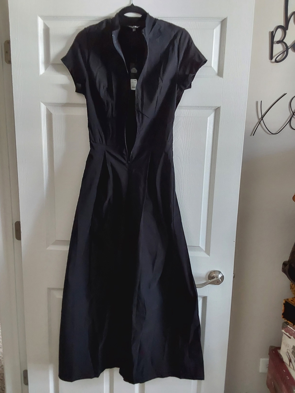 Fashion Nova Black Midi A-Line Dress